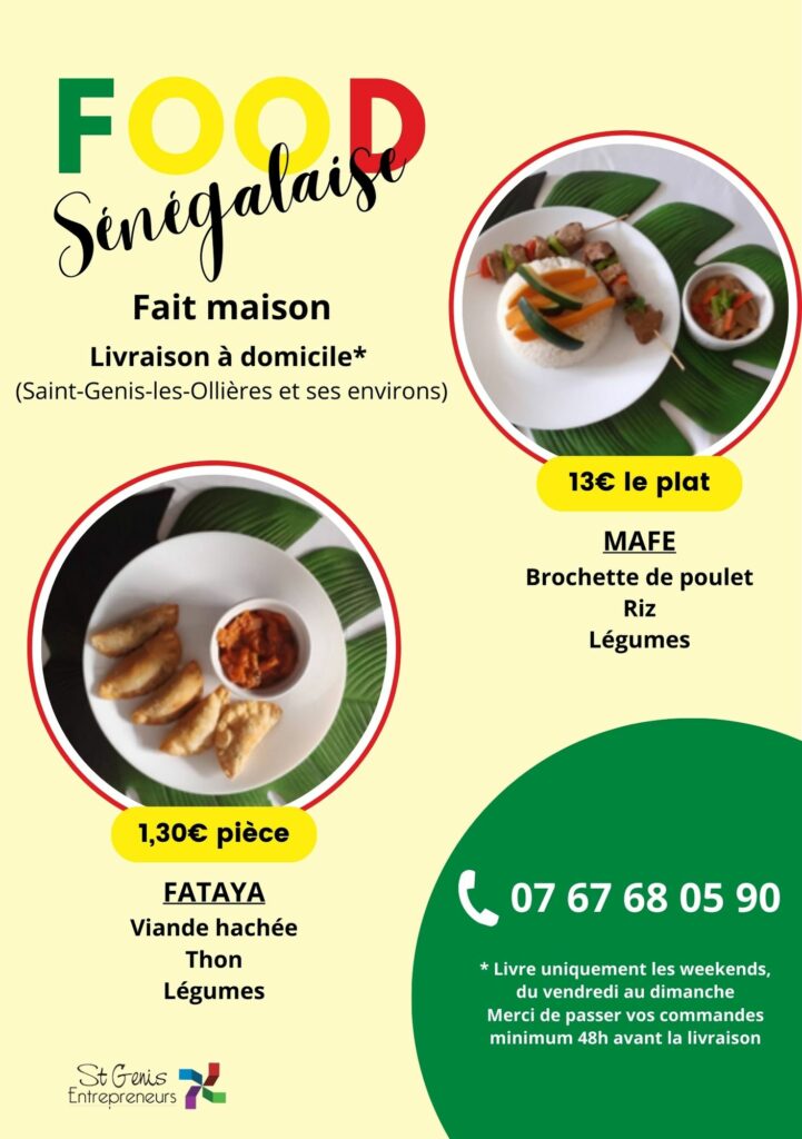 Vente Food Sénégalaise dimanche 3 Mars