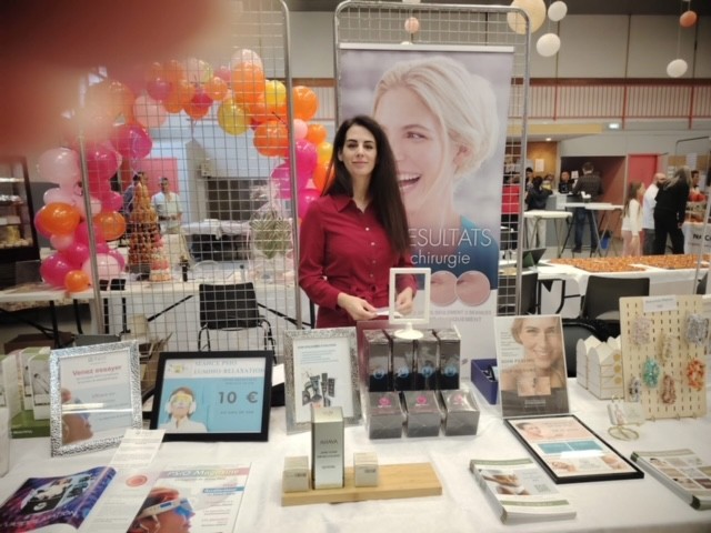 Stand beauté et bien-être au salon des entrepreneurs de Saint-Genis-les-Ollières